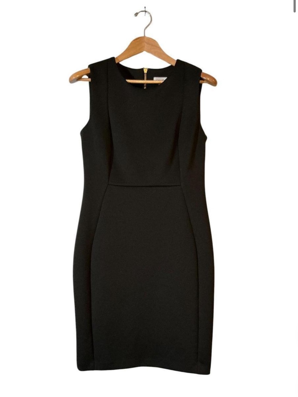 Calvin Klein Sleek Black Sleeveless Sheath Dress - Picture 2 of 5